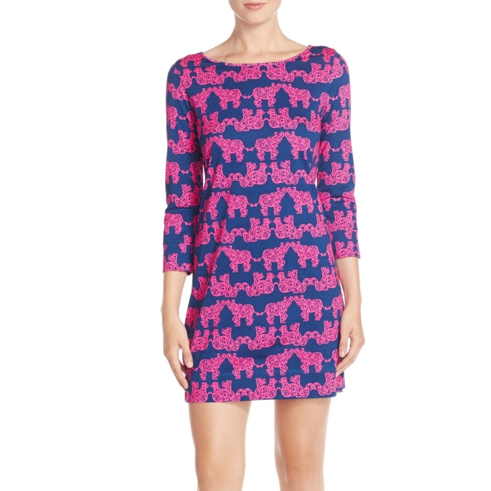 Lilly Pulitzer Marlowe Dress Elephant Print XS